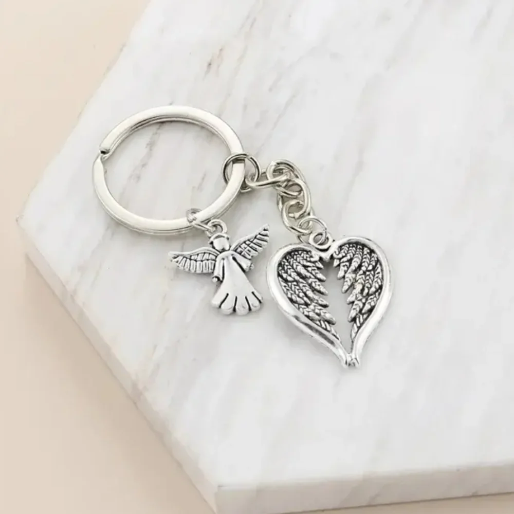 Angel Wings Key Chain keychain silver